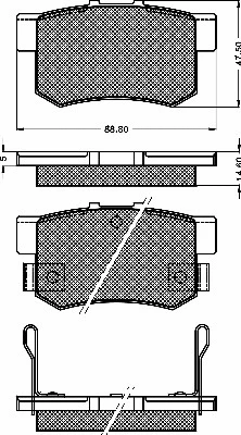Brake Pad Set, disc brake (10496)