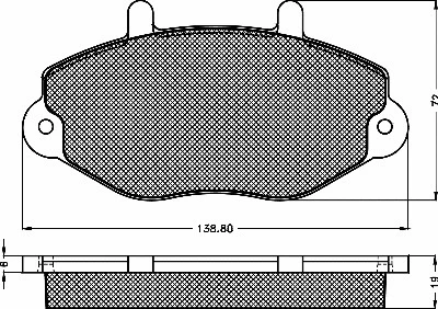 Brake Pad Set, disc brake (10343)