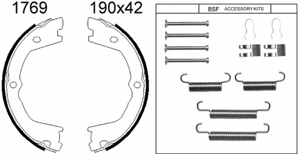 Brake Shoe Set, parking brake (01769K)