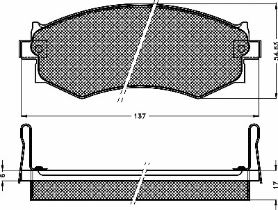 Brake Pad Set, disc brake (10523)