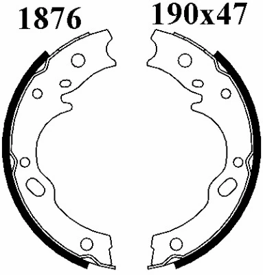 Brake Shoe Set, parking brake (01876)