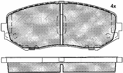 Brake Pad Set, disc brake (10886)