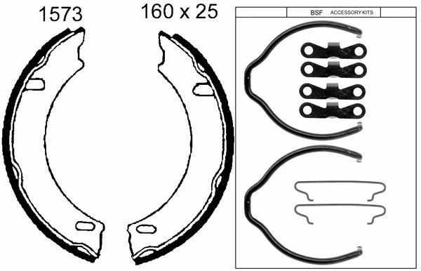 Brake Shoe Set, parking brake (01573K)