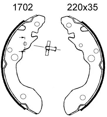 Brake Shoe Set (01702)