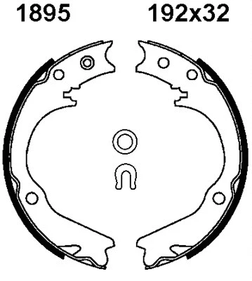 Brake Shoe Set, parking brake (01895)