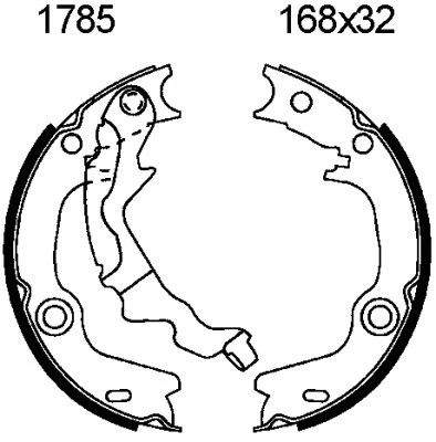 Brake Shoe Set, parking brake (01785)
