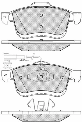 Brake Pad Set, disc brake (20162)