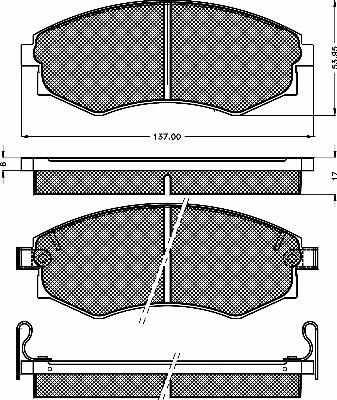 Brake Pad Set, disc brake (10126)