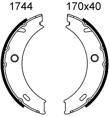 Brake Shoe Set, parking brake (01744)