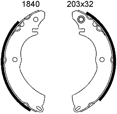 Brake Shoe Set (01840)