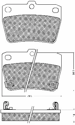 Brake Pad Set, disc brake (10748)