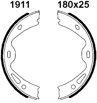 Brake Shoe Set, parking brake (01911)