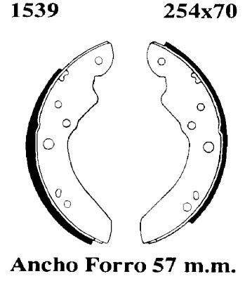 Brake Shoe Set (01539)