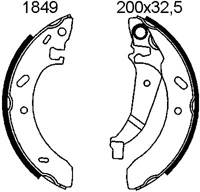 Brake Shoe Set (01849)