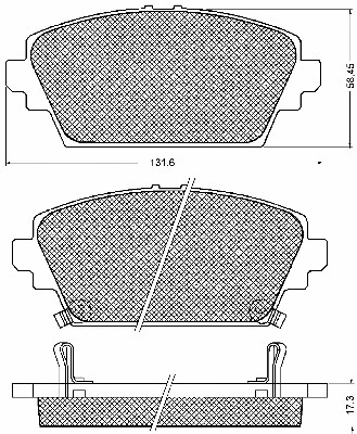 Brake Pad Set, disc brake (10703)