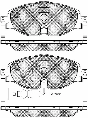 Brake Pad Set, disc brake (20009)