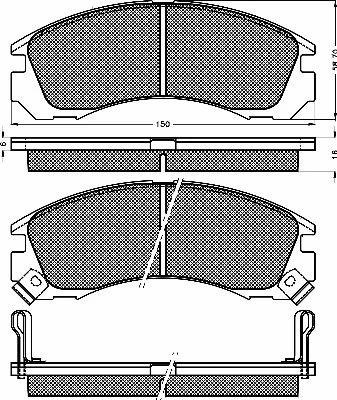 Brake Pad Set, disc brake (10115)