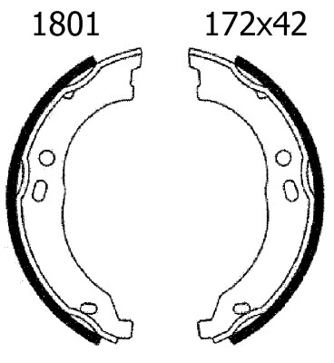 Brake Shoe Set, parking brake (01801)