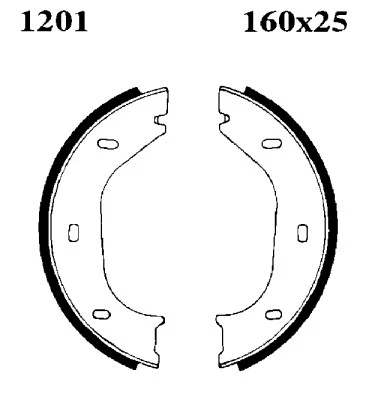 Brake Shoe Set, parking brake (01201)