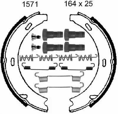 Brake Shoe Set, parking brake (01571K)
