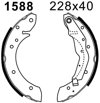 Brake Shoe Set (01588)