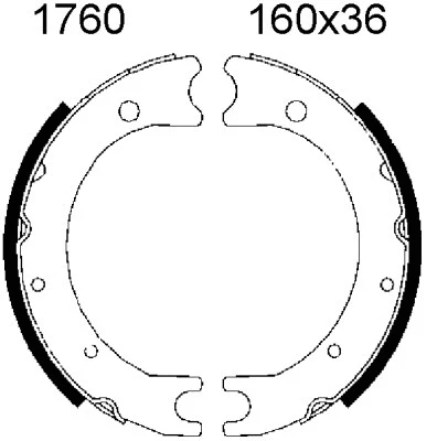 Brake Shoe Set, parking brake (01760)