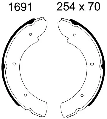 Brake Shoe Set, parking brake (01691)