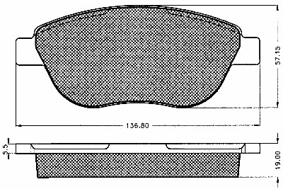 Brake Pad Set, disc brake (10548)