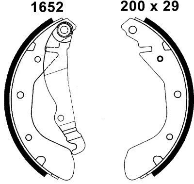 Brake Shoe Set (01652)