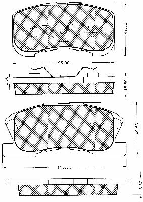 Brake Pad Set, disc brake (10814)