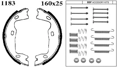 Brake Shoe Set, parking brake (01183K)