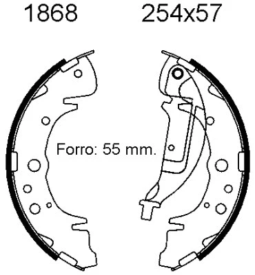 Brake Shoe Set (01868)