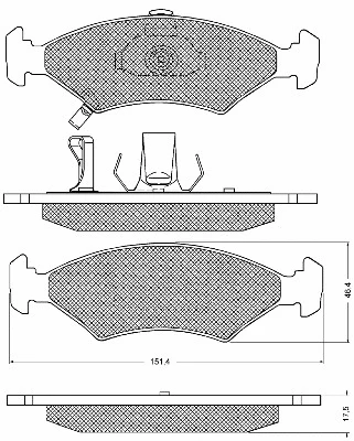 Brake Pad Set, disc brake (10627)