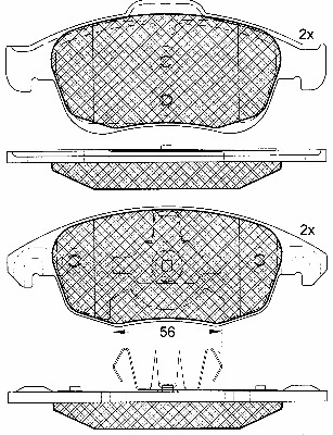 Brake Pad Set, disc brake (10844)