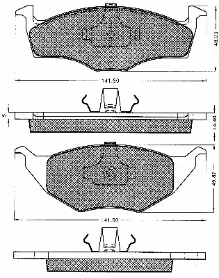 Brake Pad Set, disc brake (10543)