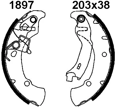 Brake Shoe Set (01897)