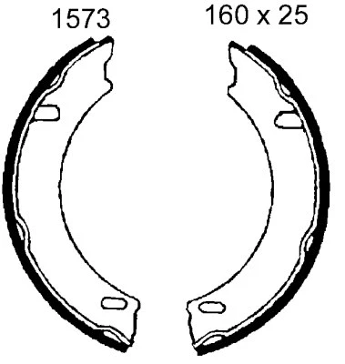 Brake Shoe Set, parking brake (01573)