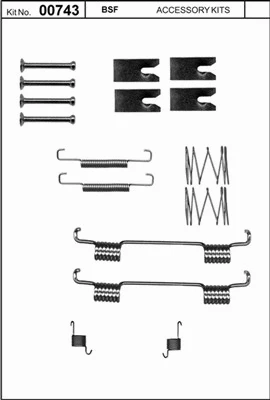 Accessory Kit, parking brake shoes (00743)