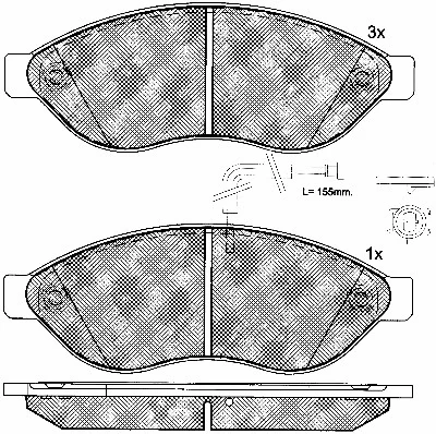 Brake Pad Set, disc brake (10785)