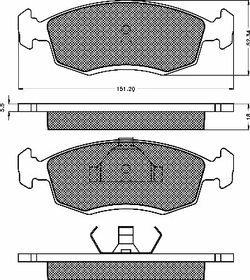 Brake Pad Set, disc brake (10211)