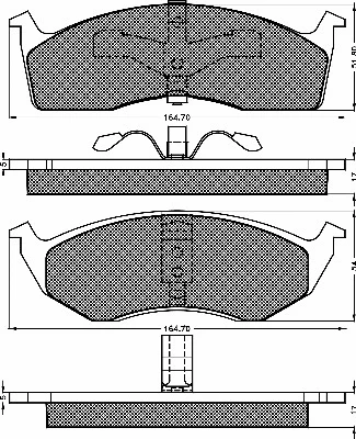 Brake Pad Set, disc brake (10419)