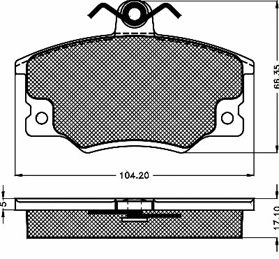 Brake Pad Set, disc brake (10235)