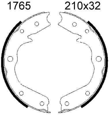 Brake Shoe Set, parking brake (01765)