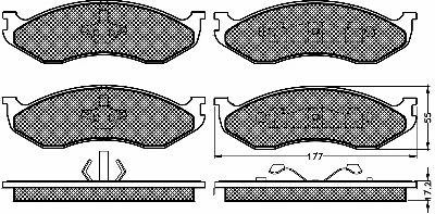 Brake Pad Set, disc brake (10382)
