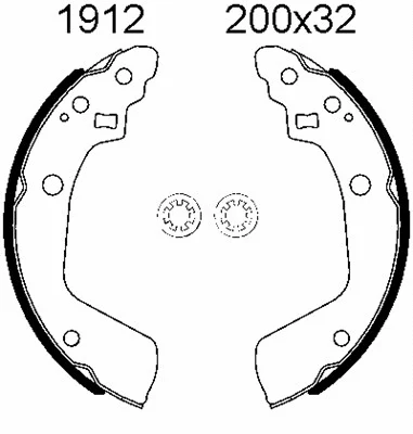 Brake Shoe Set (01912)