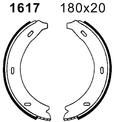 Brake Shoe Set, parking brake (01617)