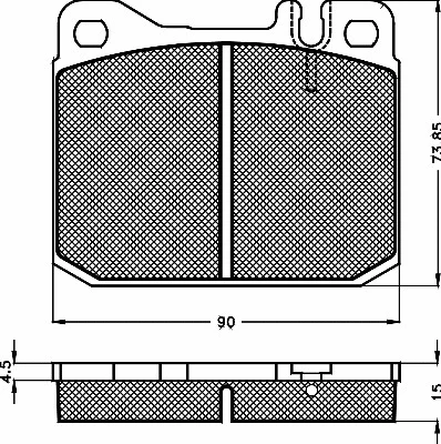 Brake Pad Set, disc brake (10105)
