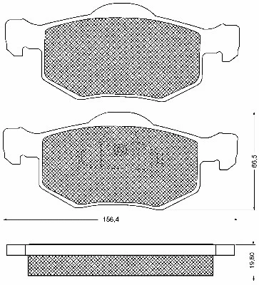 Brake Pad Set, disc brake (10702)