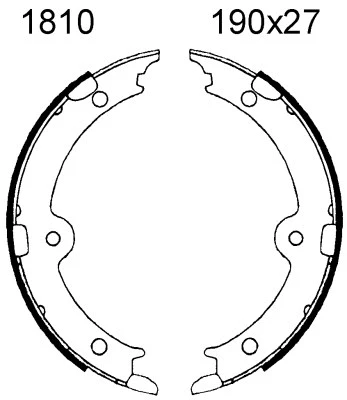 Brake Shoe Set, parking brake (01810)