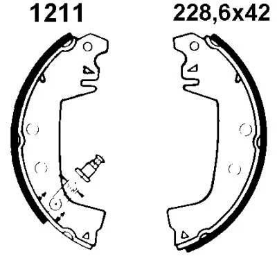 Brake Shoe Set (01211)